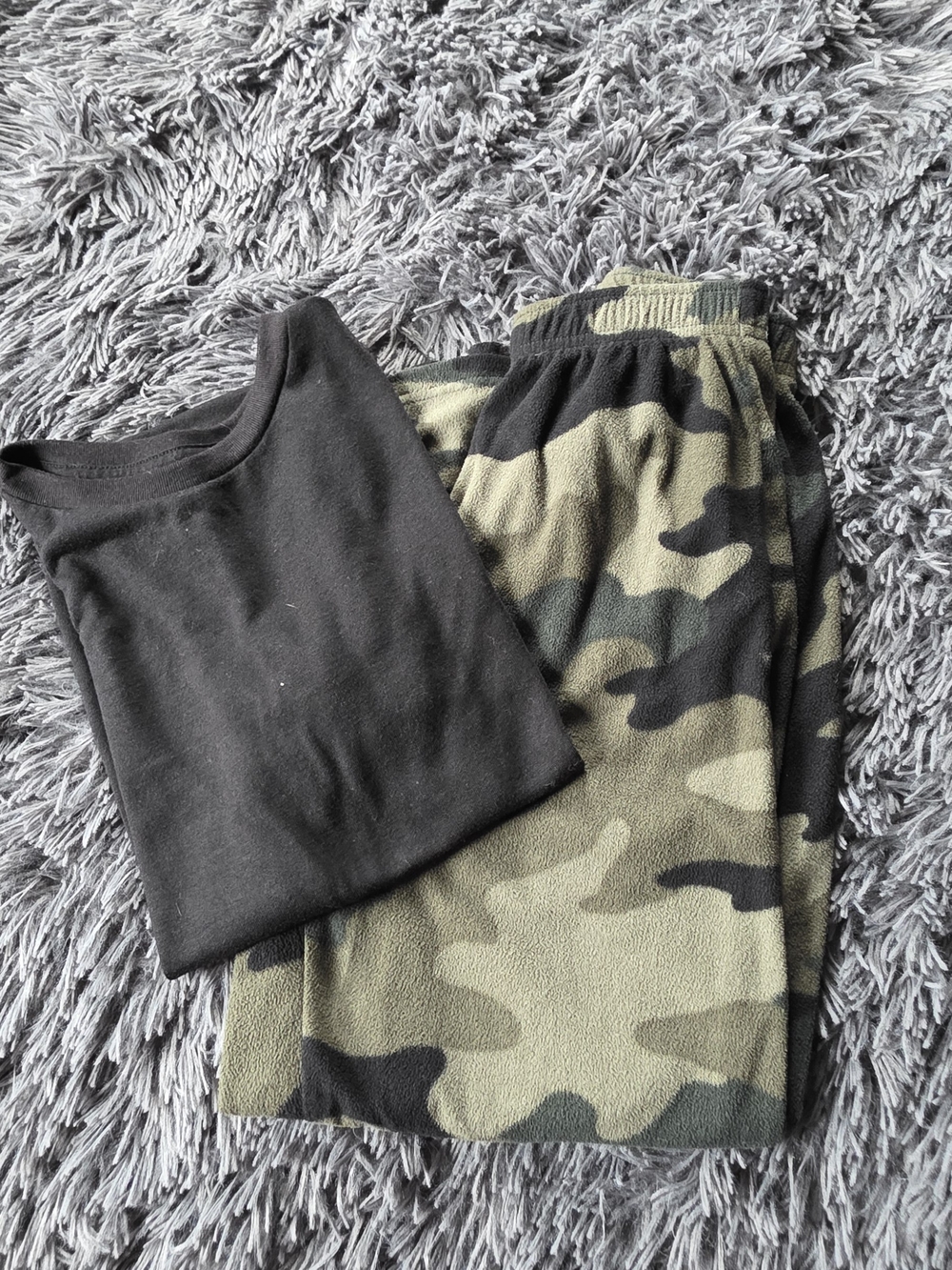 Sonoma Black Top with Green Camo Pajama Set